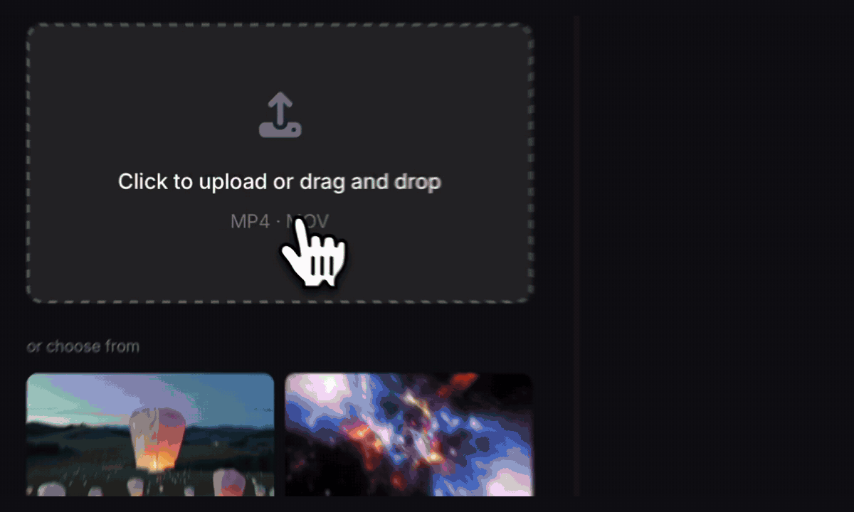 A video moves from upload through soundtrack comparison to the finished edit